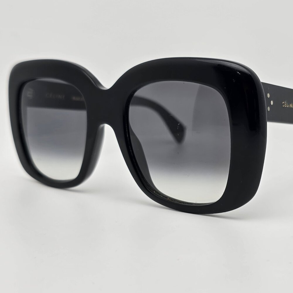 Celine CL41433/S 807 Black Frame Grey Gradient Lens Oversized Sunglasses w/ Case - Picture 3 of 15
